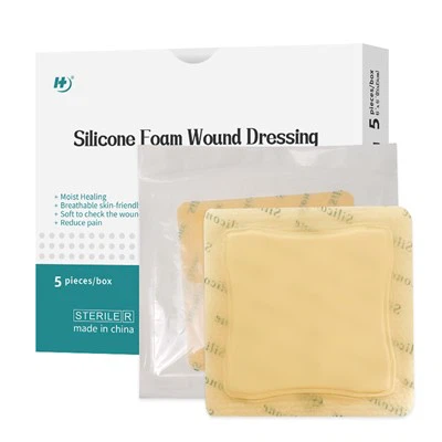 Molho de espuma de silicone com borda adesiva